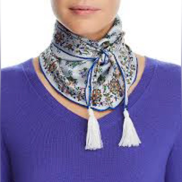 TORY BURCH SOLEIL SILK DIAMOND SCARF - Picture 6 of 6